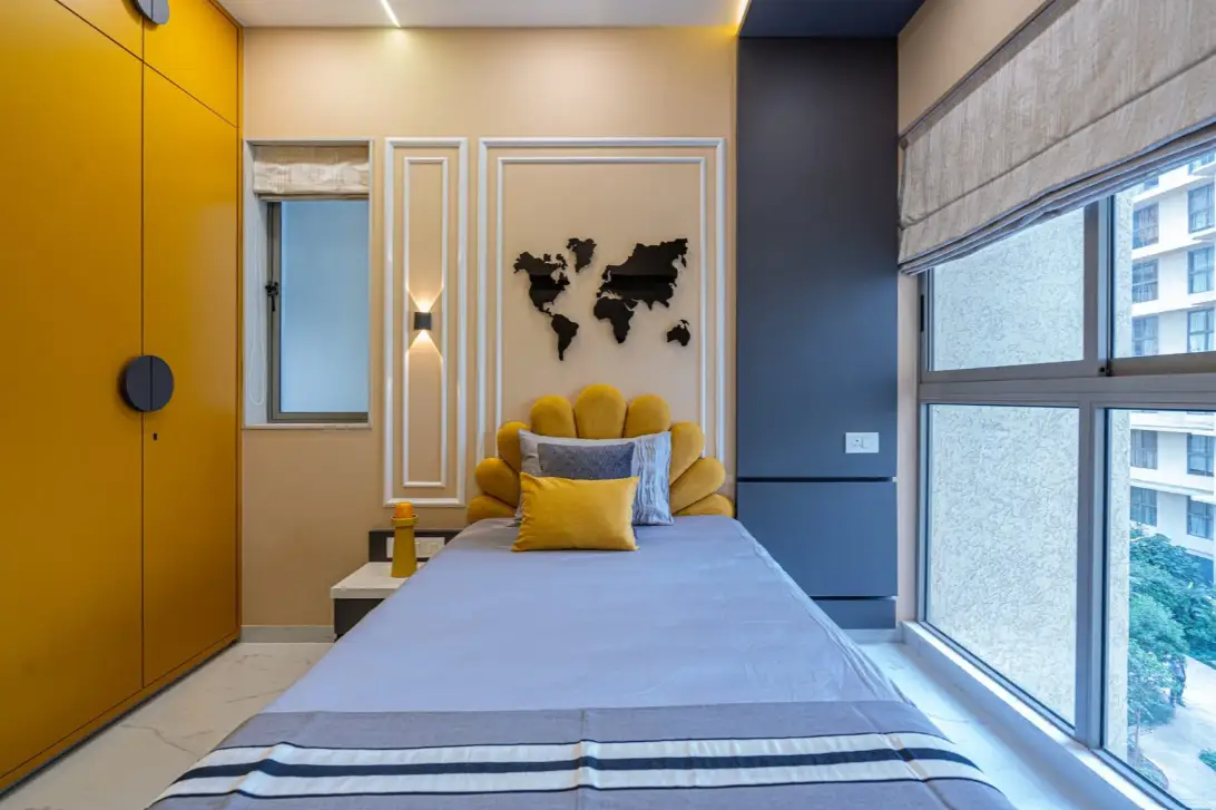 Cove ceiling glow in contemporary bedroom