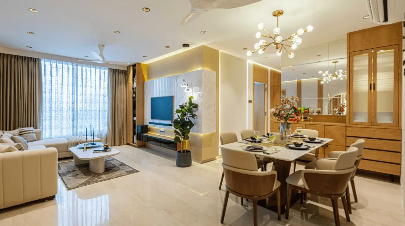 Private family room with low credenza