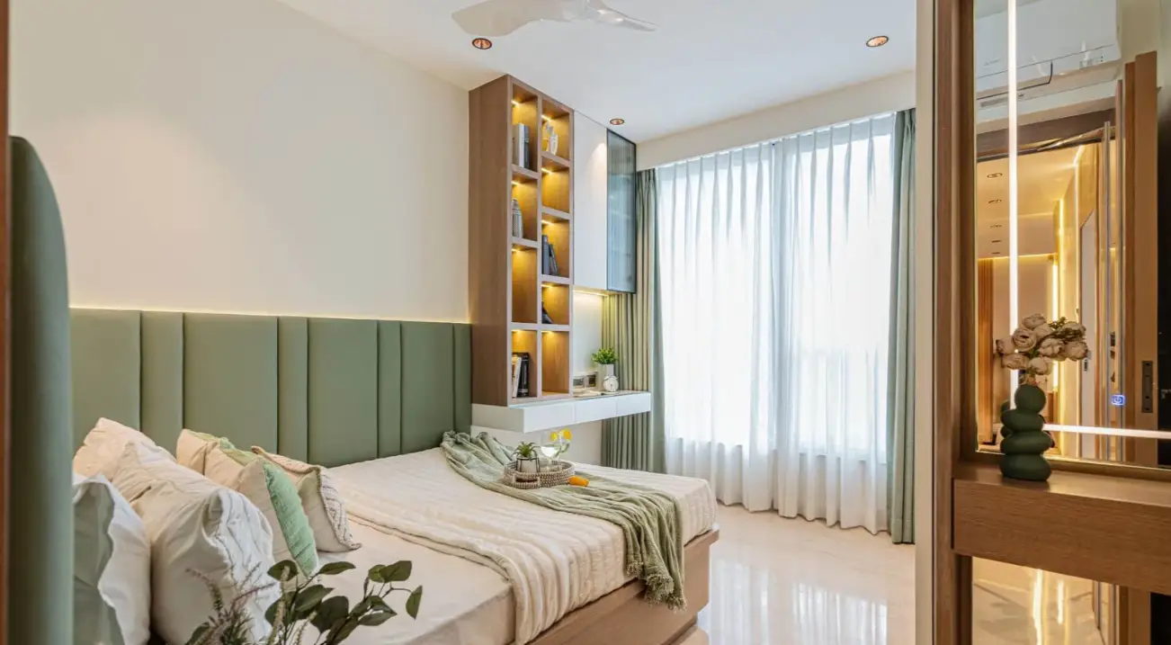 Walk-in dresser with shoe racks and display shelves