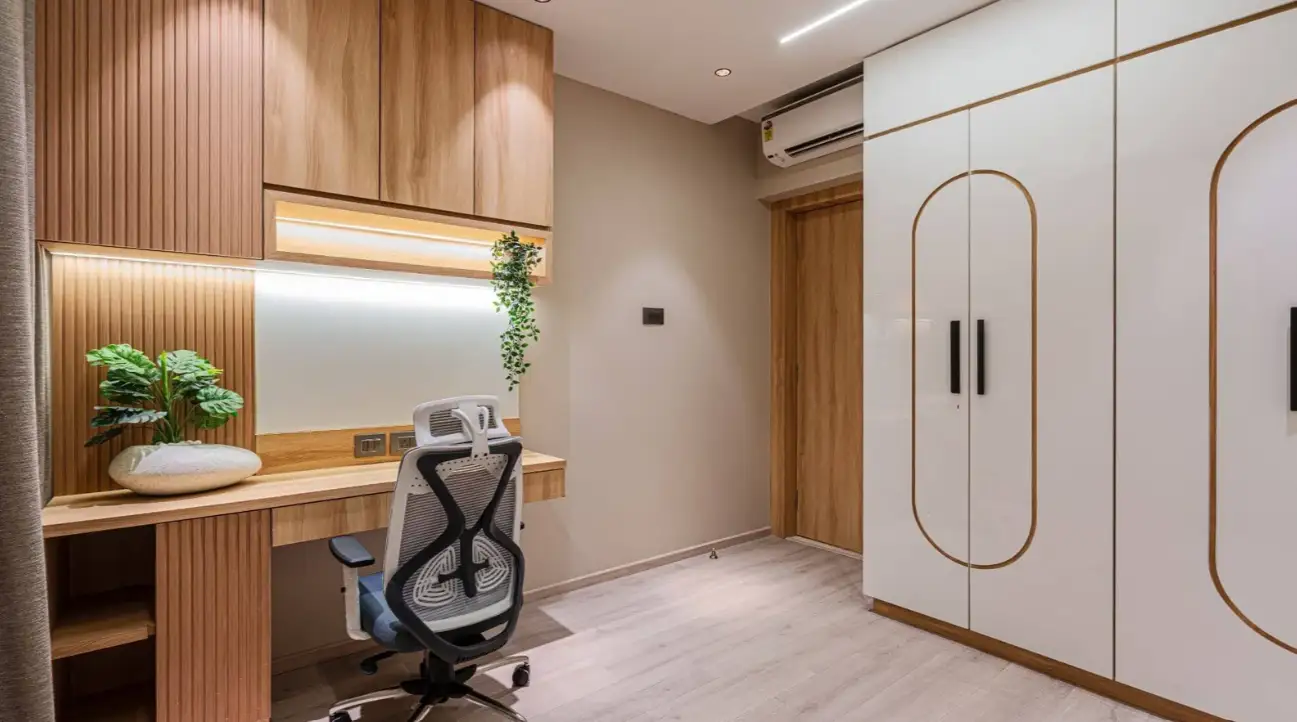 Full length dressing mirror with bevelled timber frame